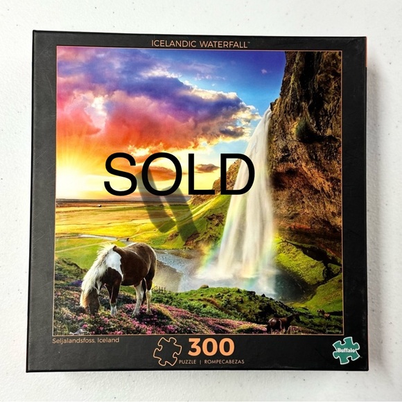 💥SOLD💥 Icelandic Waterfall puzzle by Buffalo 300 pieces - Picture 1 of 6